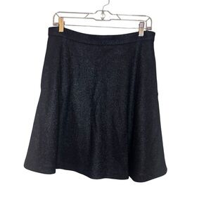 Banana Republic Black A-Line Wool Blend Skirt Size 8 Flare
